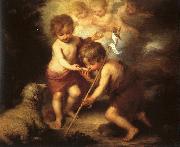 Bartolome Esteban Murillo The Holy Children with a Shell oil painting on canvas